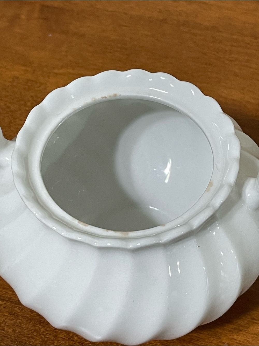 Johnson Brothers Regency Snowhite Pattern Sugar Bowl Swirl Made England Vintage - Picture 9 of 13